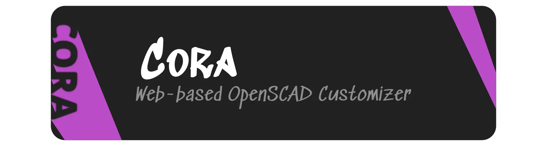 Cora: Web-based OpenSCAD customizer