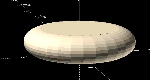 Cylinder with circular overhang
