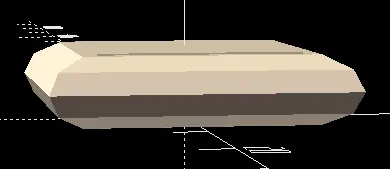 Cuboid with a circular overhang