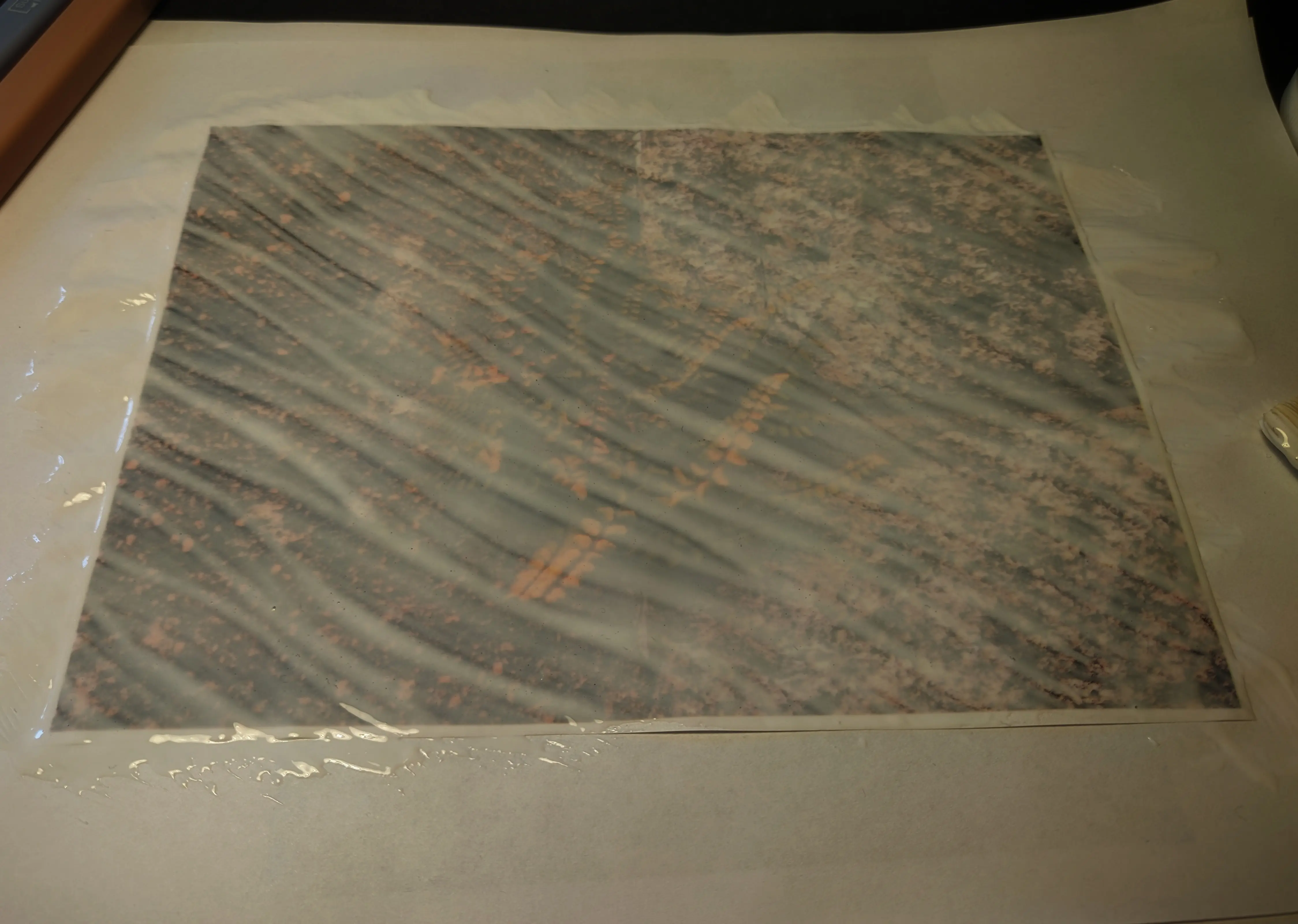 Paper with glue on it