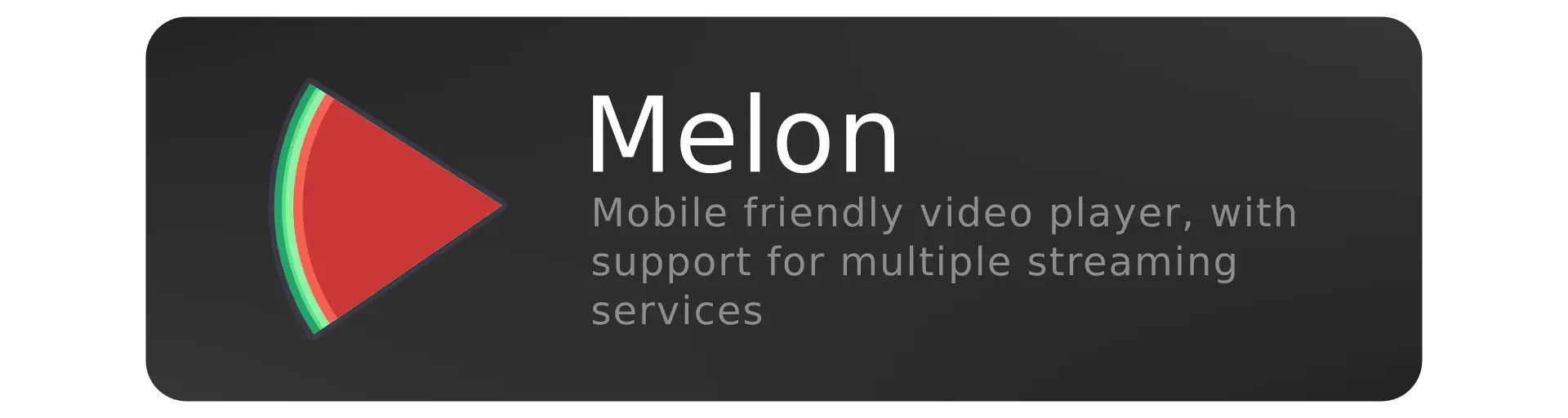 Melon Banner. On the left, the symbolic melon icon is shown. On the right it has the title &ldquo;Melon&rdquo; under which the melon tagline is shown